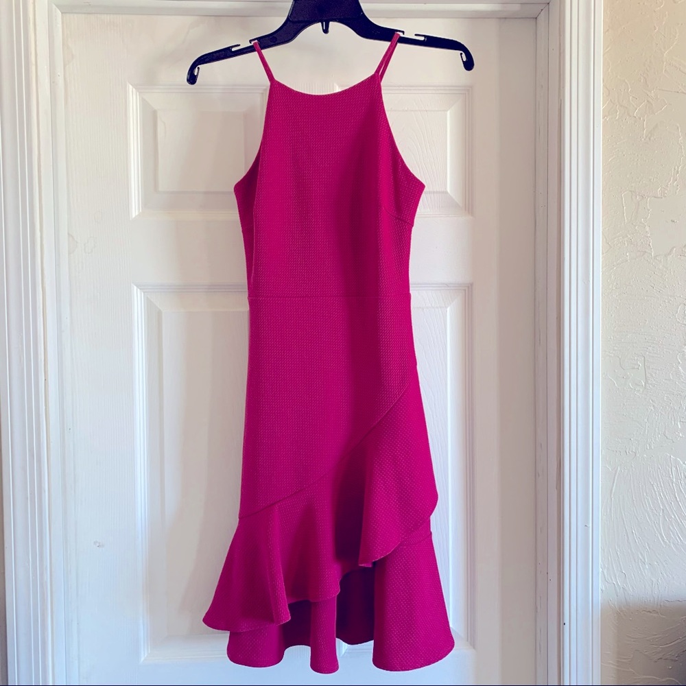 Bright Fuchsia Spaghetti Strap Dress XS